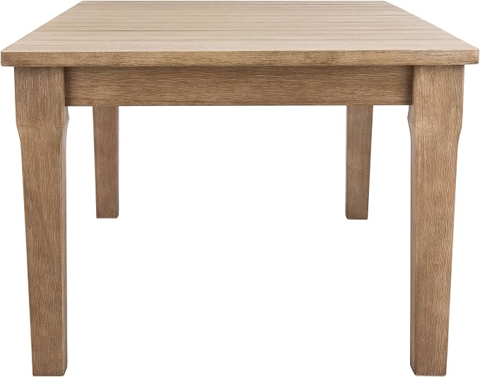 SAFAVIEH Couture Patio Martinique Natural Wood Outdoor Coffee Table - Image 8