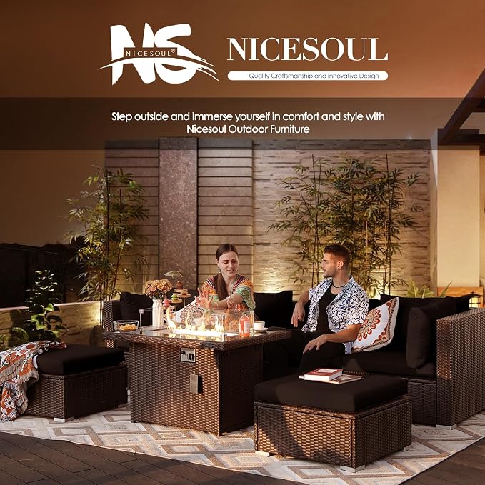 NICESOUL 11 Piece Outdoor Furniture Set - Image 9