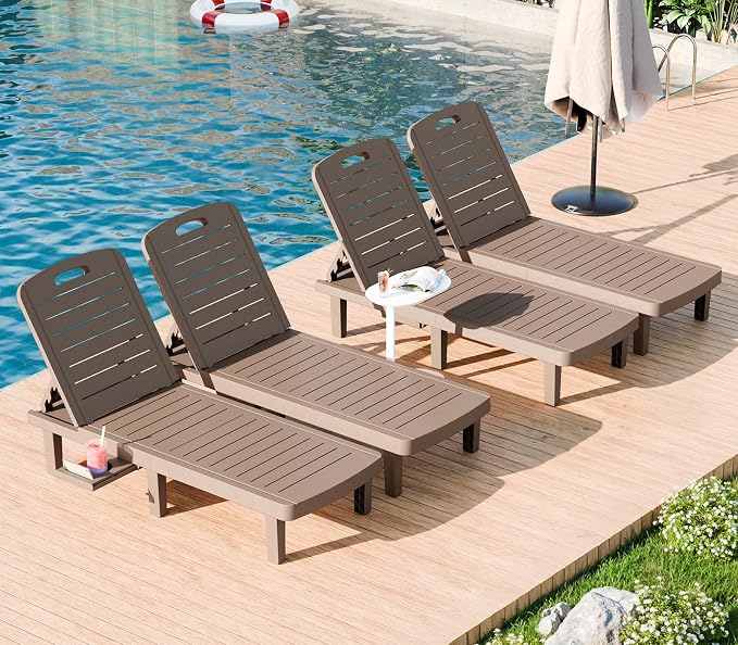 WACASA Outdoor Chaise Lounge Chairs Set of 2, Oversized Lounge Chairs - Image 9