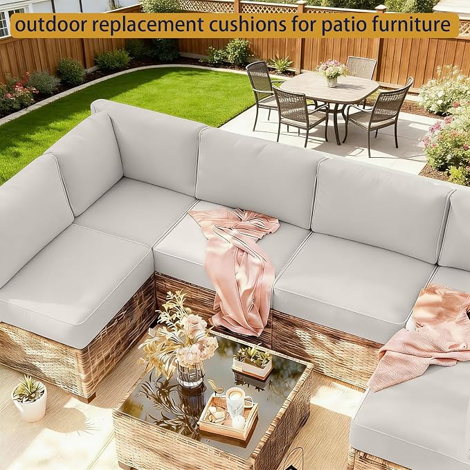 Outdoor Cushions Covers for Patio Furniture, Patio Cushion Covers Replacement - Image 6