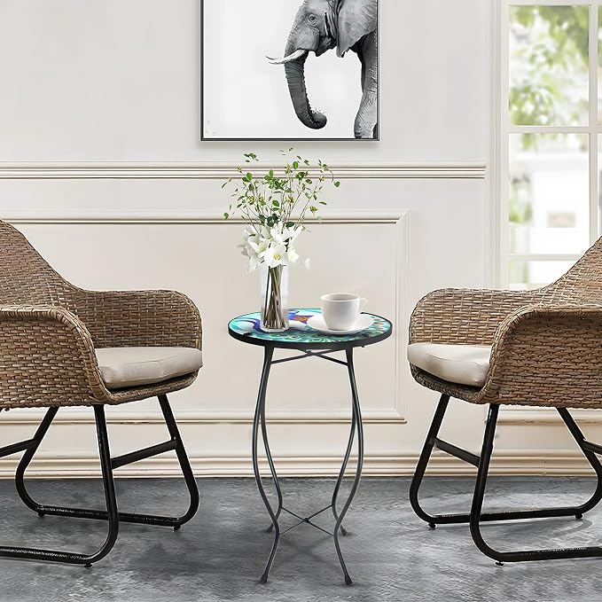 12 Inch Small Outdoor Side Table - Image 5