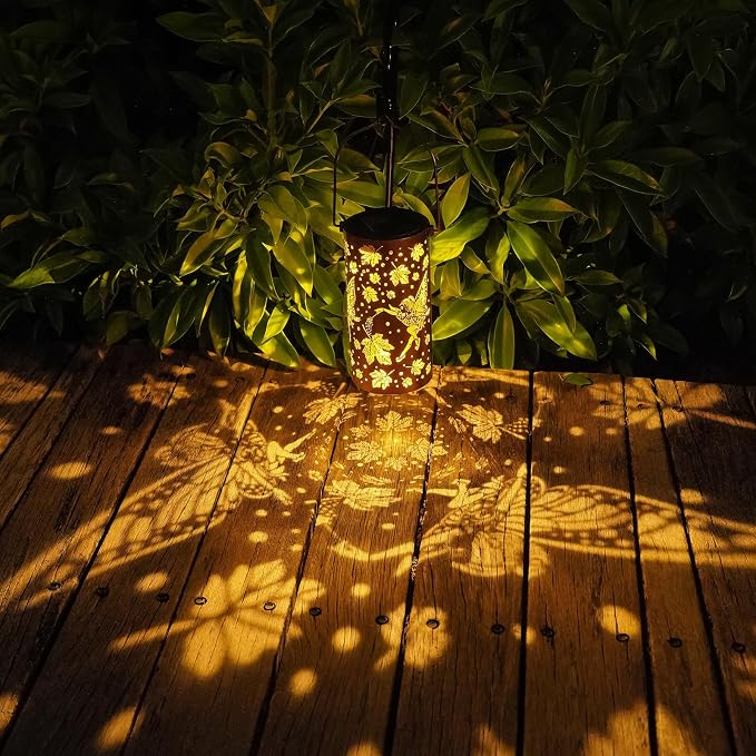 Fairy Solar Lanterns Outdoor Hanging Maple Leaf Decor Lantern, Waterproof - Image 6