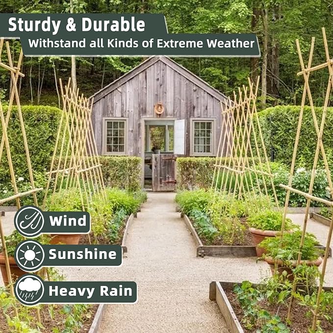 50Pcs / 3ft Bamboo Plant Stakes - Image 3
