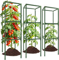 3 Pack Square Tomato Cages, Plant Support Tower Stakes Cucumber Pepper Trellis by Unknown