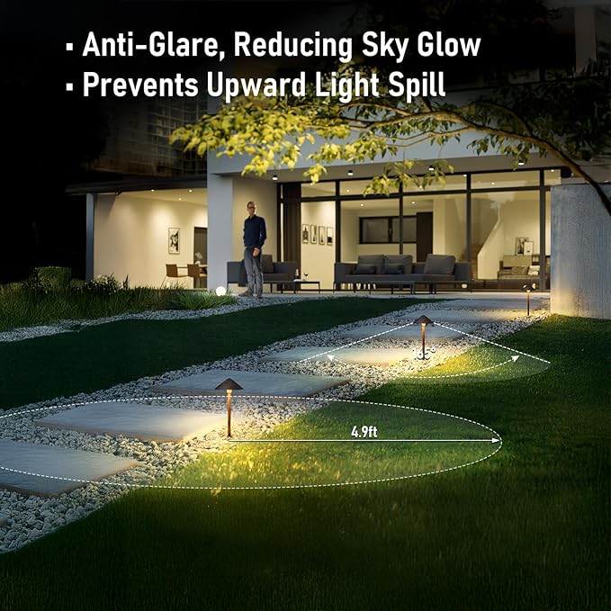 LEONLITE 5CCT Low Voltage Landscape Lights, 12-24V AC/DC, Pathway Lighting Wired - Image 5