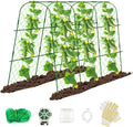 65"×48" Cucumber Trellis for Raised Bed, U-Shape Garden Trellis for Climbing by HOYEJYOU