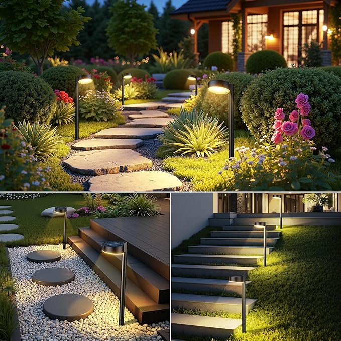 12 Pack Solar Pathway Lights Outdoor, 12 Brighter LED Solar Lights Outdoor - Image 7