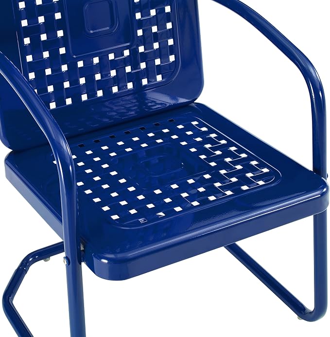 Crosley Furniture Bates 2-Piece Outdoor Chair Set, Retro Metal Patio Chairs - Image 10