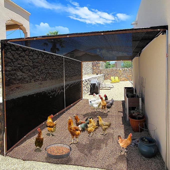 Garden Shade Cloth, 80%-90% Resistant Sun Shade Neting Mesh Tarp - Image 6