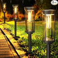 Solar Pathway Lights Outdoor 2 Pack, Bright Solar Path Lights Outside Waterproof by COXSENI