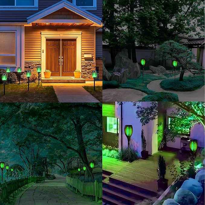 4 Pack Outdoor Solar Flame Light, Solar Lights Outdoor - Image 8