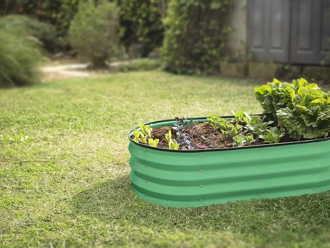Plant & Plot Galvanized Raised Garden Beds Outdoor // 4×2×1 ft Planter Raised - Image 6
