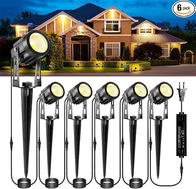 ECOWHO Low Voltage Landscape Lighting, 12V Outdoor Landscape Lights LED Spot by ECOWHO