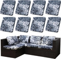 8Pcs Outdoor Cushion Covers, Patio Cushion Covers, Stretch Elastic Slipcovers by dreahoteztil