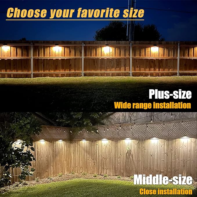 Aulanto Solar Fence Lights 8 Pack-Plus, 100 Lumen Big Outdoor Solar Light IP65 - Image 3