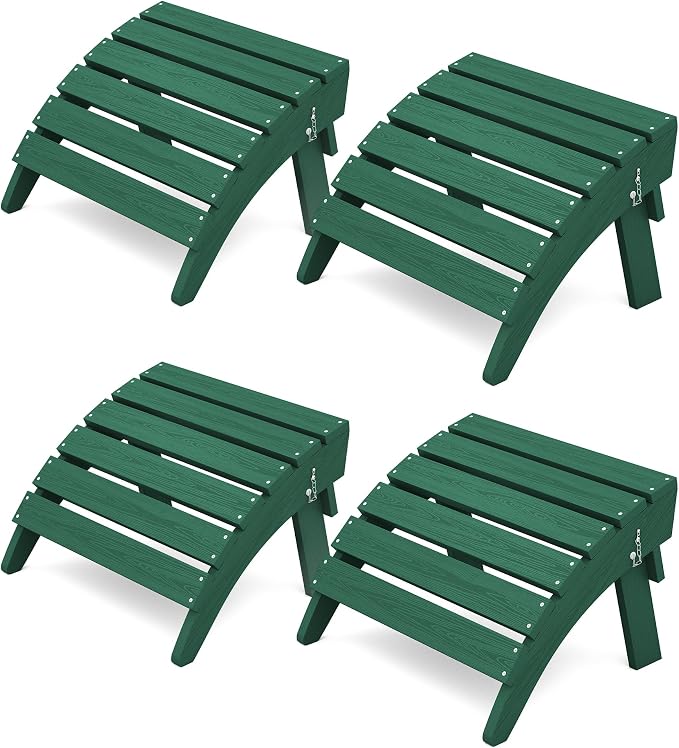 KINGYES Folding Adirondack Ottomans Set of 4 by KINGYES