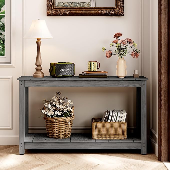 Outdoor Console Table, 440LBS Weight Capacity, 2-Tier Multifunctional Buffet - Image 8