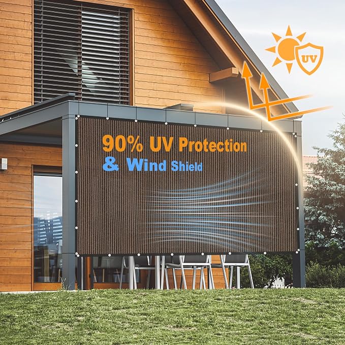 VICLLAX 90% Shade Fabric Sun Shade Cloth Privacy Screen - Image 4