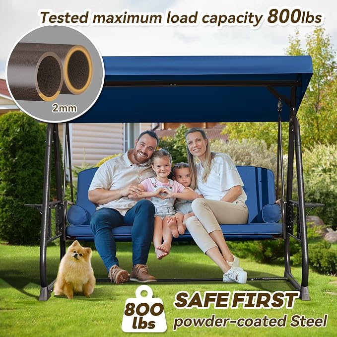 3 in 1 Outdoor Porch Swing - Image 2