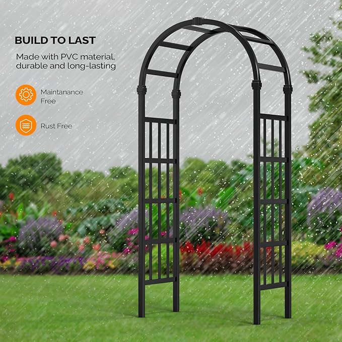 VINGLI Vinyl Garden Arbor, PVC Wedding Arch - Image 5
