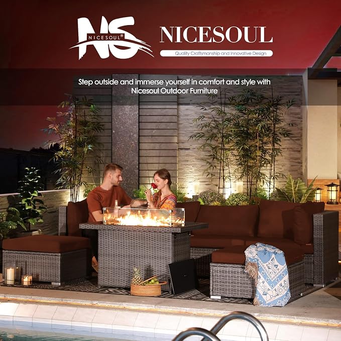 NICESOUL 13 Piece Outdoor Sectional Furniture - Image 9