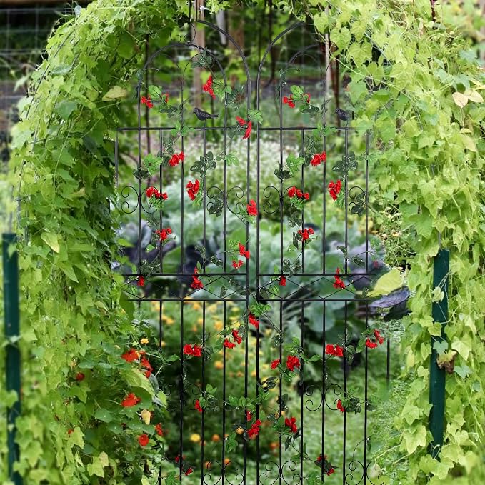 2 Pack 86.7" H x 19.7" W Metal Garden Trellis - Image 6