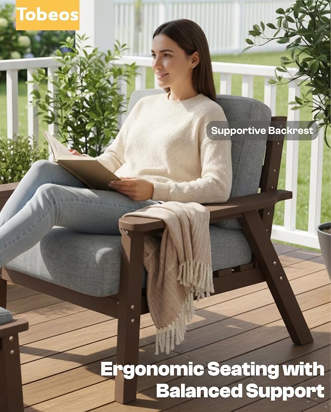 HDPE Patio Furniture Set 4 Seats, Outdoor Couch - Image 3