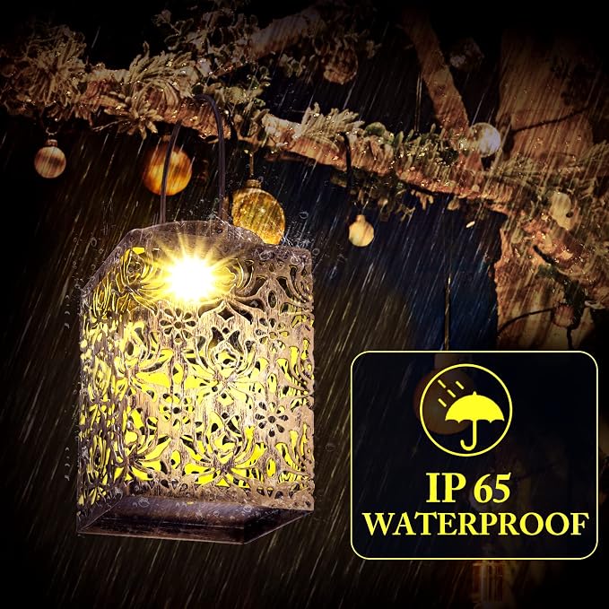 2 Pack Bronze Solar Lanterns - Image 4