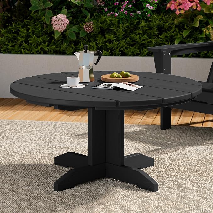 SERWALL 36'' Round Outdoor Coffee Table - Image 9