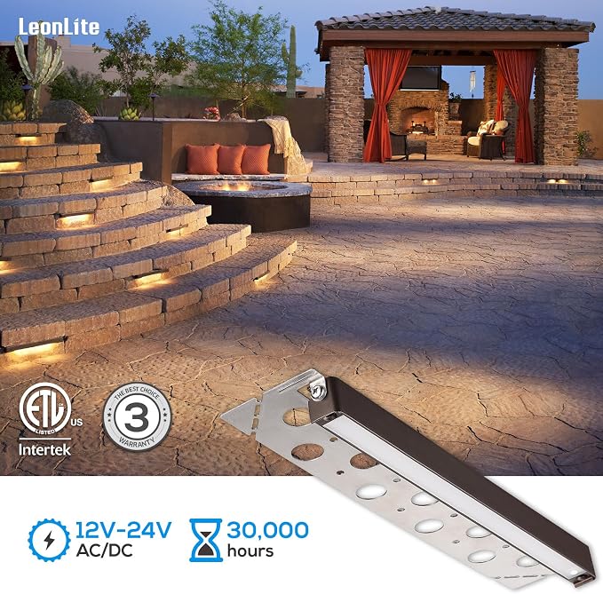 LEONLITE 12 Inch LED Hardscape Lighting, Update Retaining Wall Light, LED - Image 5