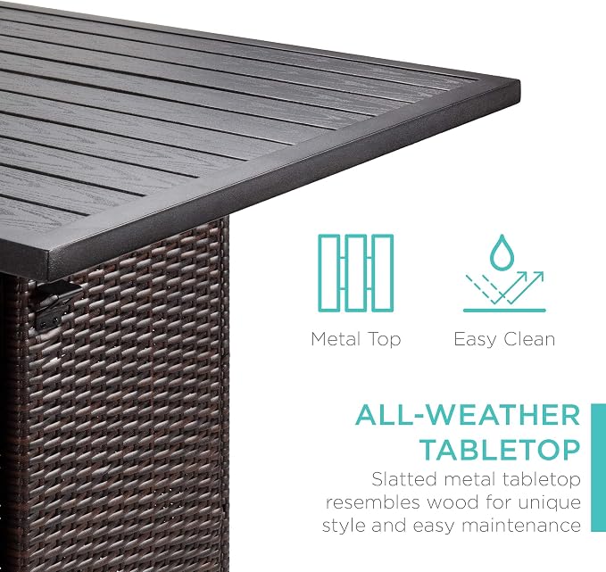 Best Choice Products 5-Piece Outdoor Wicker Bar Table Set - Image 4