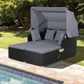 ORALNER Outdoor Daybed, 2-Person Wicker Patio Sofa by ORALNER