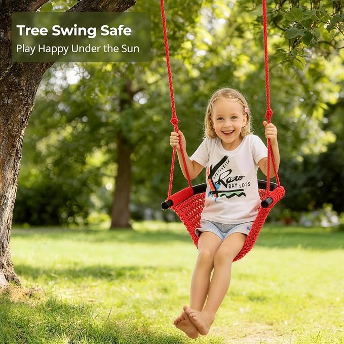 Swing Seat for Kids Heavy Duty Rope Play Secure Children Swing Set, Playground - Image 2