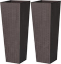 Greesum 32 Inch Tall Plastic Planters, Detachable Inner Pot & Drainage Holes by Acurax