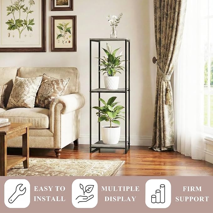 46" Tall Plant Stand Indoor, 3-Tier Modern Plant Shelf, Corner Flower Pot - Image 3