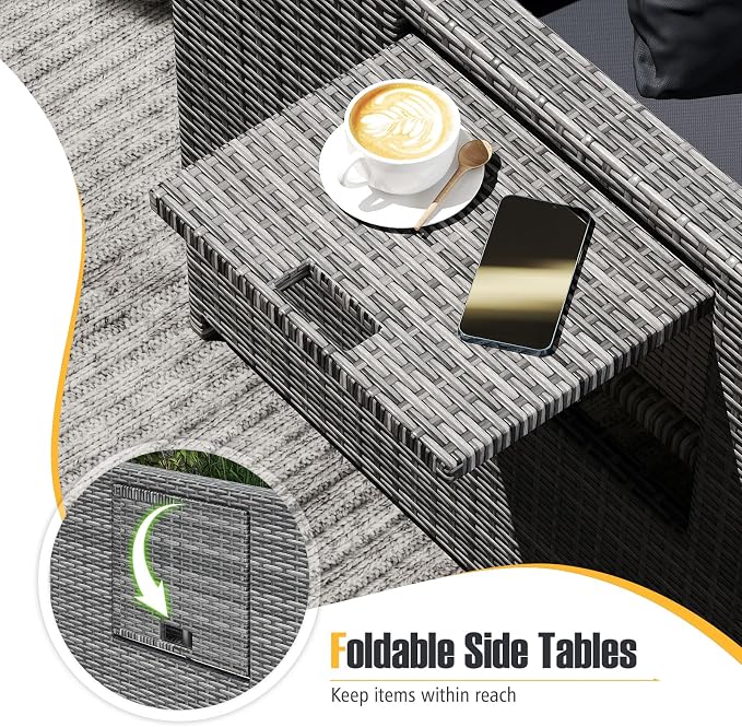 RELAX4LIFE Wicker Patio Outdoor Daybed - Image 6