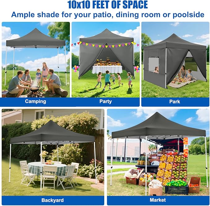 Yesker 10x10 Pop Up Canopy Tent - Image 9