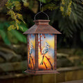 Outdoor Solar Lanterns, Waterproof Blue Jay Hanging Lantern by AFINETH