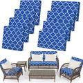 Newwiee 8 Pcs Stretch Patio Outdoor Cushion Covers Waterproof Replacement Sofa by Newwiee