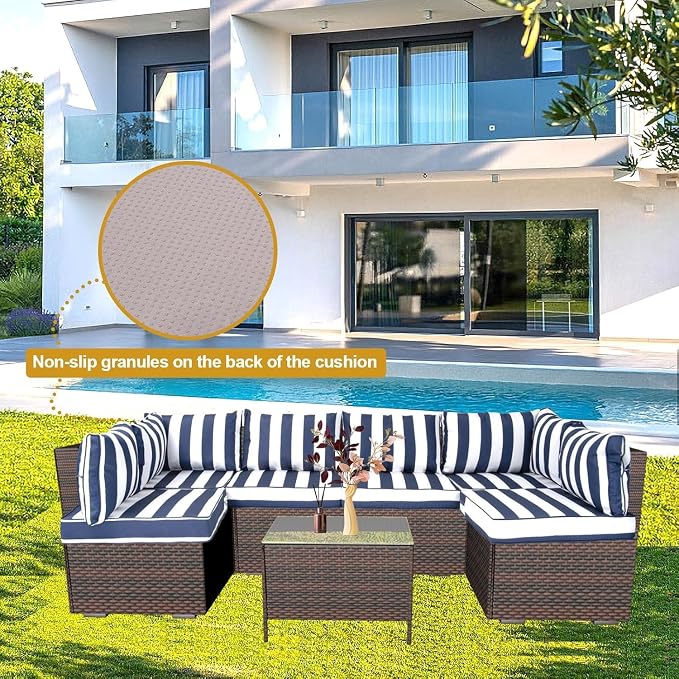 14 Piece Outdoor Patio Cushion Cover Replacement, Waterproof Patio Cushion - Image 6