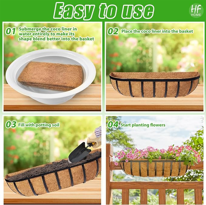 HFHOME 30" Window Box Deck Railing Planter - Image 7