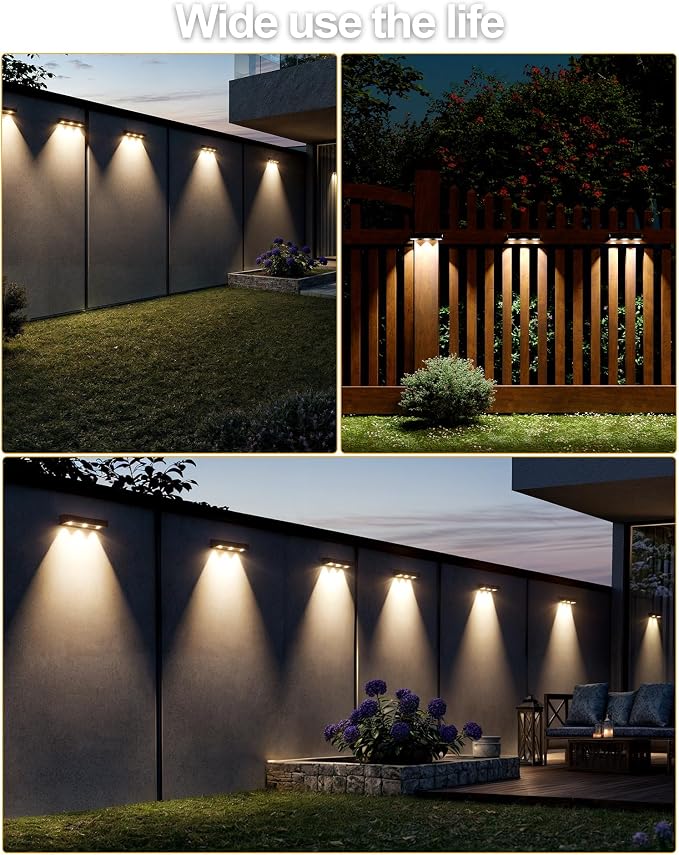 Solar Fence Lights 10 Pack, Outdoor Fence Light - Image 8