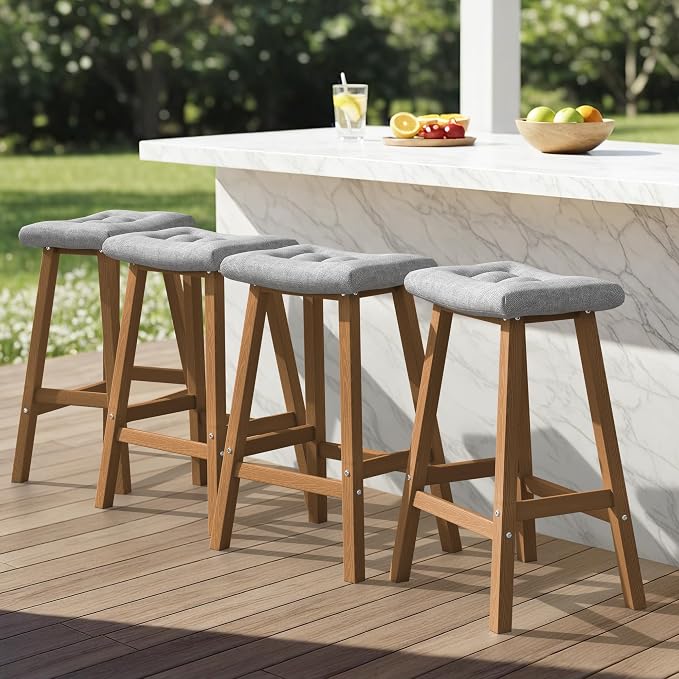 Ciokea 4 Set 29" Outdoor Bar Stools by CIOKEA
