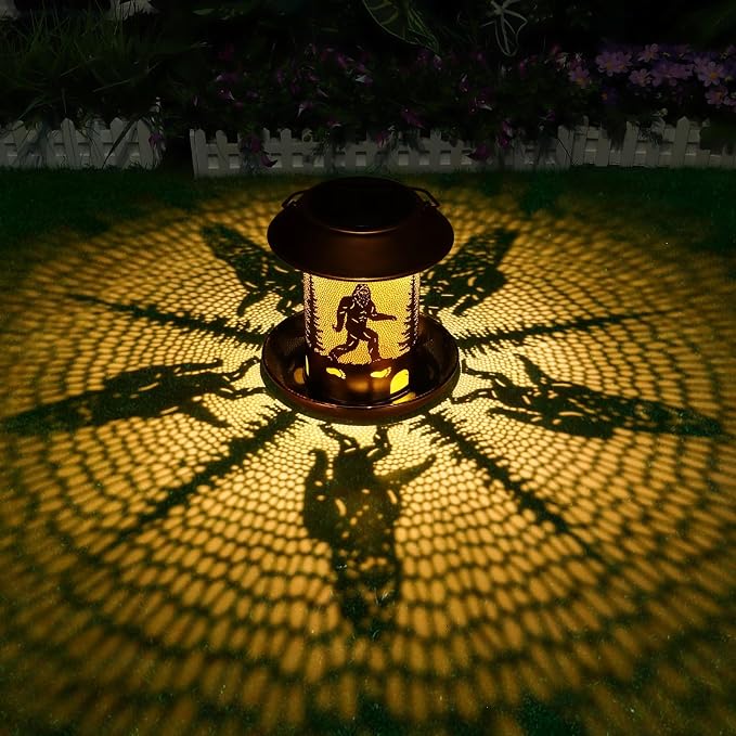 Bird Feeders for Outdoors Solar Lanterns Outdoor Waterproof Bigfoot Hanging - Image 2