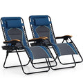 PHI VILLA XXL Oversized Padded Zero Gravity Chair Set of 2, Foldable Patio by PHIVILLAThepioneerofcomfortablehouseholdsupplies