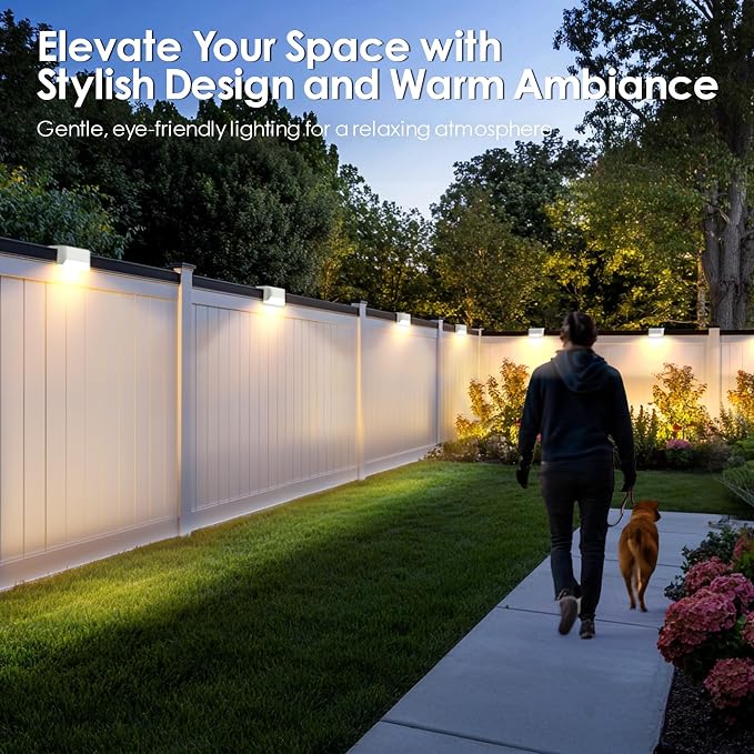 SOLPEX Solar Step Lights Outdoor, 12 Pack Warm White LED Deck Lights - Image 2