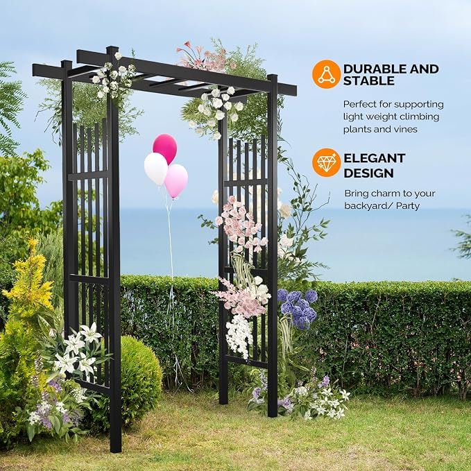 VINGLI Garden Arbor, PVC Wedding Arch - Image 5