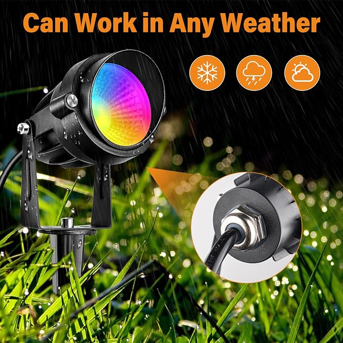 Low Voltage RGBW LED Landscape Lights Spot Lights Outdoor - Image 3