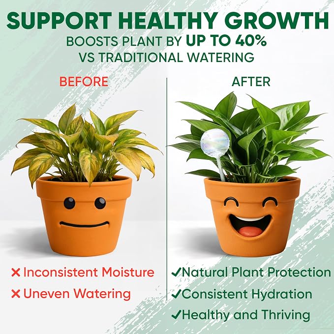 Clear Plant Watering Globes Set of 6 - Image 9