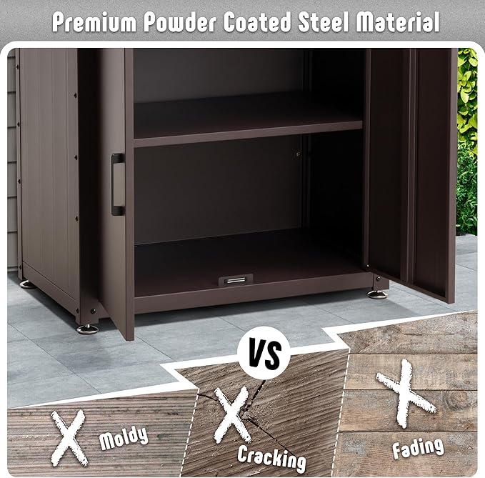Garden Potting Bench with Storage Cabinet, Outdoor Gardening Table & Work Bench - Image 5